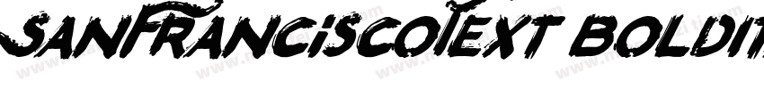 SanFranciscoText BoldItalic字体转换